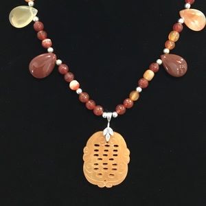 Genuine gemstone necklace